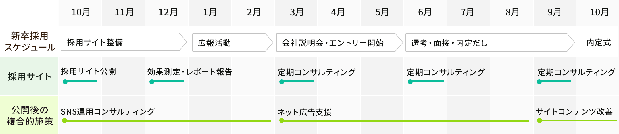 新卒採用の場合のマーケティングプランの提案例